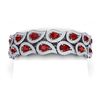 Image 1 : 20.1 ctw Ruby & VS Diamond Bracelet 18K White Gold - REF-818W2H - SKU:39483