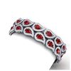 Image 2 : 20.1 ctw Ruby & VS Diamond Bracelet 18K White Gold - REF-818W2H - SKU:39483