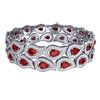 Image 3 : 20.1 ctw Ruby & VS Diamond Bracelet 18K White Gold - REF-818W2H - SKU:39483