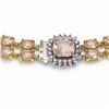 Image 3 : 66.8 ctw Morganite & Diamond Necklace 14K Yellow Gold - REF-998M5F - SKU:44809