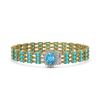 Image 1 : 27.33 ctw Swiss Topaz & Diamond Bracelet 14K Yellow Gold - REF-176A2V - SKU:45856
