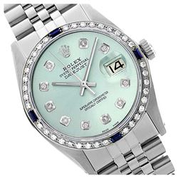 Rolex Ladies Stainless Steel, Diam Dial & Diam/Sapphire Bezel, Sapphire Crystal - REF-426M4F