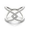 Image 1 : 0.60 ctw VS/SI Diamond Fashion Ring 18K White Gold - REF-65M2F - SKU:28286