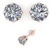 Image 2 : 2.50 ctw VS/SI Diamond Stud Solitaire Earrings 18K Rose Gold - REF-745N5A - SKU:35693