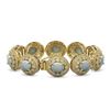 Image 2 : 40.37 ctw Opal & Diamond Bracelet 14K Yellow Gold - REF-1402R4K - SKU:43729
