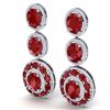 Image 2 : 32.84 ctw Ruby & VS Diamond Earrings 18K White Gold - REF-490V9Y - SKU:39258