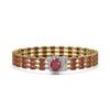 Image 1 : 29.85 ctw Ruby & Diamond Bracelet 14K Yellow Gold - REF-225V2Y - SKU:45826