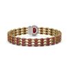Image 3 : 29.85 ctw Ruby & Diamond Bracelet 14K Yellow Gold - REF-225V2Y - SKU:45826