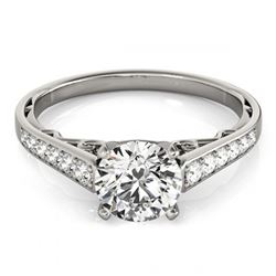 1.10 ctw VS/SI Diamond Ring 18K White Gold - REF-138W3H - SKU:27513