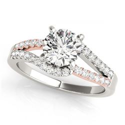 1.65 ctw VS/SI Diamond Solitaire Ring 18K White & Rose Gold - REF-386K5W - SKU:27940