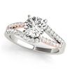 Image 1 : 1.65 ctw VS/SI Diamond Solitaire Ring 18K White & Rose Gold - REF-386K5W - SKU:27940