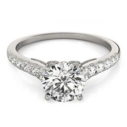 0.92 ctw VS/SI Diamond Ring 18K White Gold - REF-94Y6X - SKU:27495