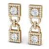 Image 2 : 4 ctw SI/I Diamond Halo Earrings 18K Yellow Gold - REF-292M5F - SKU:40159