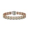 Image 3 : 16.06 ctw Opal & Diamond Bracelet 14K Rose Gold - REF-239N6A - SKU:45780