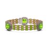 Image 1 : 38.11 ctw Peridot & Diamond Bracelet 14K Rose Gold - REF-418Y2X - SKU:45336