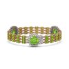 Image 2 : 38.11 ctw Peridot & Diamond Bracelet 14K Rose Gold - REF-418Y2X - SKU:45336