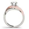Image 2 : 1.55 ctw VS/SI Diamond Bypass Solitaire Ring 18K White & Rose Gold - REF-389R5K - SKU:27692