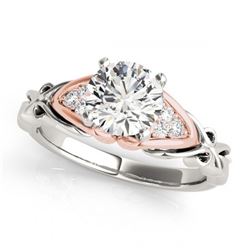 0.85 ctw VS/SI Diamond Solitaire Ring 18K White & Rose Gold - REF-150N7A - SKU:27819