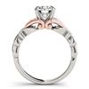 Image 2 : 0.85 ctw VS/SI Diamond Solitaire Ring 18K White & Rose Gold - REF-150N7A - SKU:27819