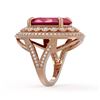 Image 3 : 18.3 ctw Ruby & Diamond Ring 14K Rose Gold - REF-339K5W - SKU:43878