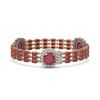 Image 2 : 39.16 ctw Ruby & Diamond Bracelet 14K Rose Gold - REF-436X4R - SKU:45312