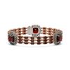 Image 1 : 33.85 ctw Garnet & Diamond Bracelet 14K Rose Gold - REF-345N5A - SKU:45354