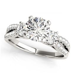 1.75 ctw VS/SI Diamond 3 Stone Ring 18K White Gold - REF-379M4F - SKU:28029