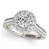 Image 1 : 1.70 ctw VS/SI Diamond Halo Ring 18K White Gold - REF-307X3R - SKU:26512