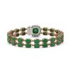 Image 3 : 32.18 ctw Emerald & Diamond Bracelet 14K Rose Gold - REF-276F2N - SKU:45651