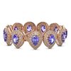 Image 2 : 50.04 ctw Tanzanite & Diamond Bracelet 14K Rose Gold - REF-2096K7W - SKU:43263