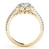 Image 2 : 0.85 ctw VS/SI Diamond Halo Ring 18K Yellow Gold - REF-91N4A - SKU:27032