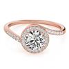 Image 1 : 0.75 ctw VS/SI Diamond Bypass Ring 18K Rose Gold - REF-85Y9X - SKU:27655