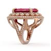 Image 3 : 29.04 ctw Ruby & Diamond Ring 14K Rose Gold - REF-447Y3X - SKU:43914
