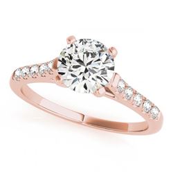 0.77 ctw VS/SI Diamond Ring 18K Rose Gold - REF-100M9F - SKU:27577