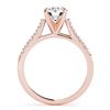 Image 2 : 0.77 ctw VS/SI Diamond Ring 18K Rose Gold - REF-100M9F - SKU:27577