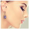Image 3 : 11.66 ctw Tanzanite & Diamond Earrings 14K Rose Gold - REF-484N7A - SKU:43398