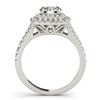 Image 2 : 1.04 ctw VS/SI Diamond Solitaire Halo Ring 18K White Gold - REF-101M2F - SKU:26230
