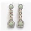 Image 1 : 18.06 ctw Opal & Diamond Earrings 14K Rose Gold - REF-394W7H - SKU:44925