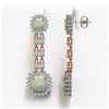 Image 2 : 18.06 ctw Opal & Diamond Earrings 14K Rose Gold - REF-394W7H - SKU:44925