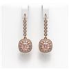 Image 1 : 4.3 ctw Morganite & Diamond Earrings 14K Rose Gold - REF-158Y5X - SKU:44070