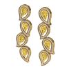 Image 2 : 14.63 ctw Canary Citrine & VS Diamond Earrings 18K Yellow Gold - REF-281Y8X - SKU:39464