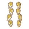 Image 3 : 14.63 ctw Canary Citrine & VS Diamond Earrings 18K Yellow Gold - REF-281Y8X - SKU:39464