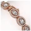 Image 3 : 15.20 ctw Oval Diamond Bracelet 18K Rose Gold - REF-2101F2N - SKU:42708