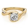 Image 1 : 0.90 ctw VS/SI Diamond Ring 18K Yellow Gold - REF-155M3F - SKU:27455