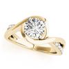 Image 2 : 0.90 ctw VS/SI Diamond Ring 18K Yellow Gold - REF-155M3F - SKU:27455