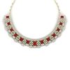 Image 1 : 50.44 ctw Ruby & VS Diamond Necklace 18K Yellow Gold - REF-1709K3W - SKU:39380