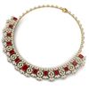 Image 3 : 50.44 ctw Ruby & VS Diamond Necklace 18K Yellow Gold - REF-1709K3W - SKU:39380