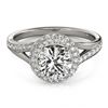 Image 1 : 1.60 ctw VS/SI Diamond Halo Ring 18K White Gold - REF-293M2F - SKU:26826