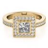 Image 1 : 1.11 ctw VS/SI Princess Diamond Halo Ring 18K Yellow Gold - REF-156V8Y - SKU:27191