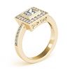 Image 3 : 1.11 ctw VS/SI Princess Diamond Halo Ring 18K Yellow Gold - REF-156V8Y - SKU:27191